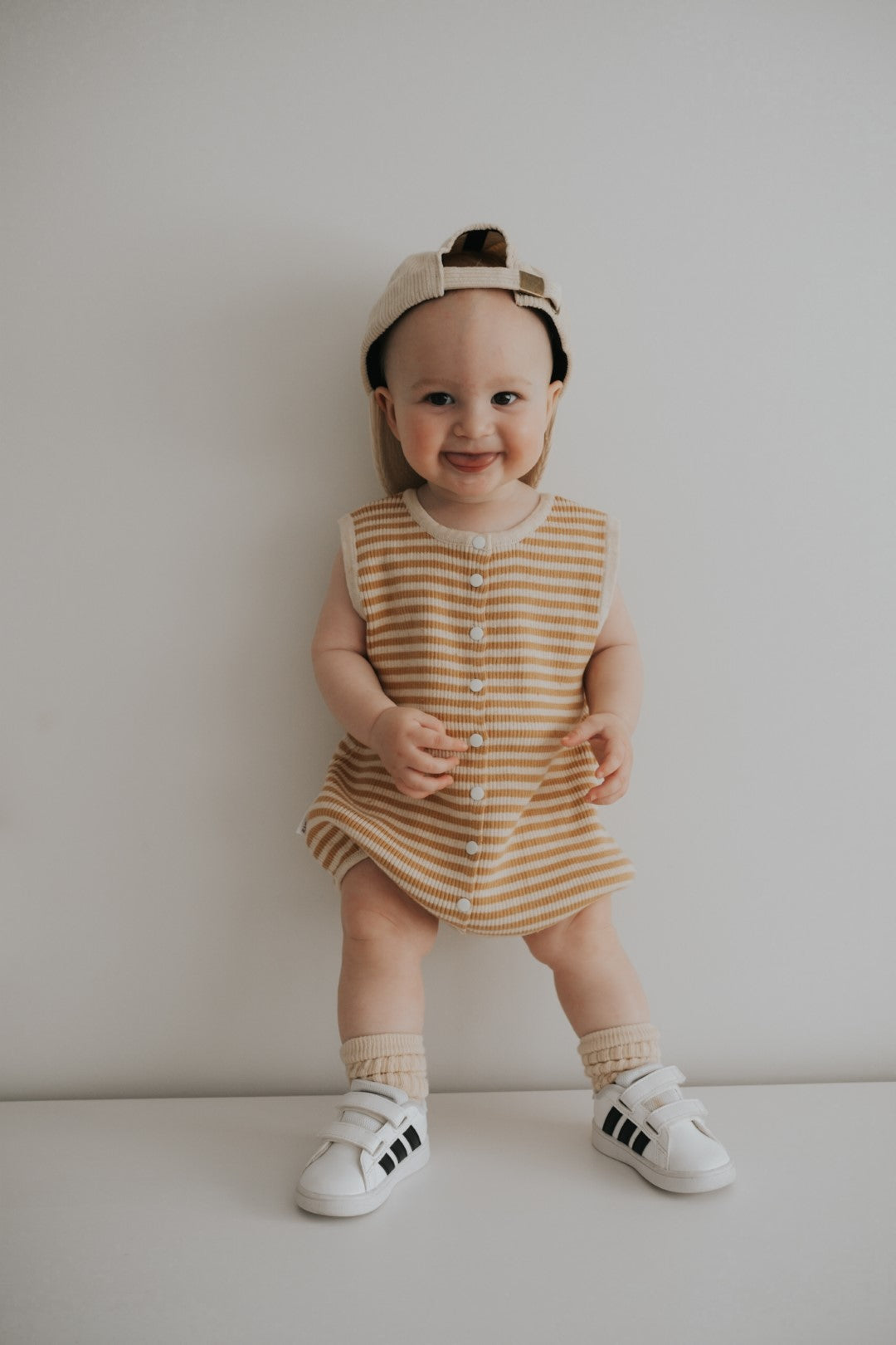 Ziggy Lou - Bubble Romper | Golden Stripes