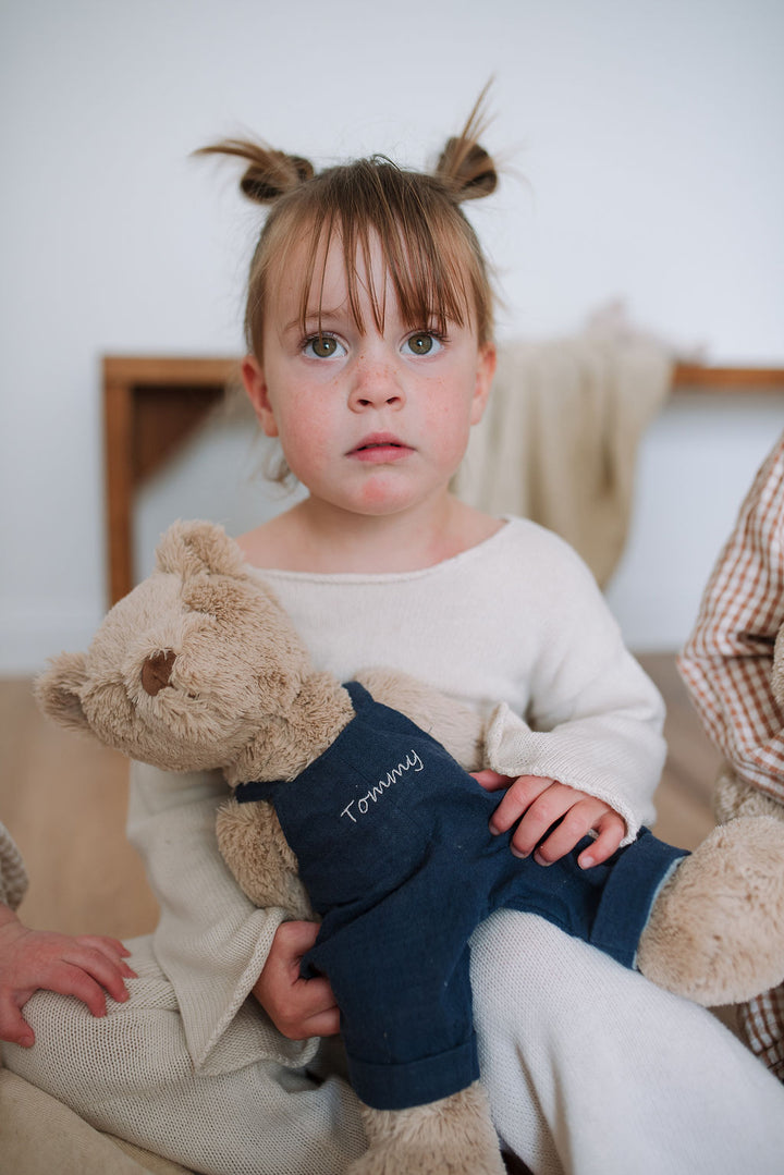 Personalised Honey Bear Overalls - Navy