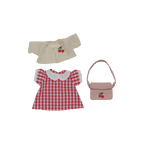 Cherry Gingham Outfit Set - Red