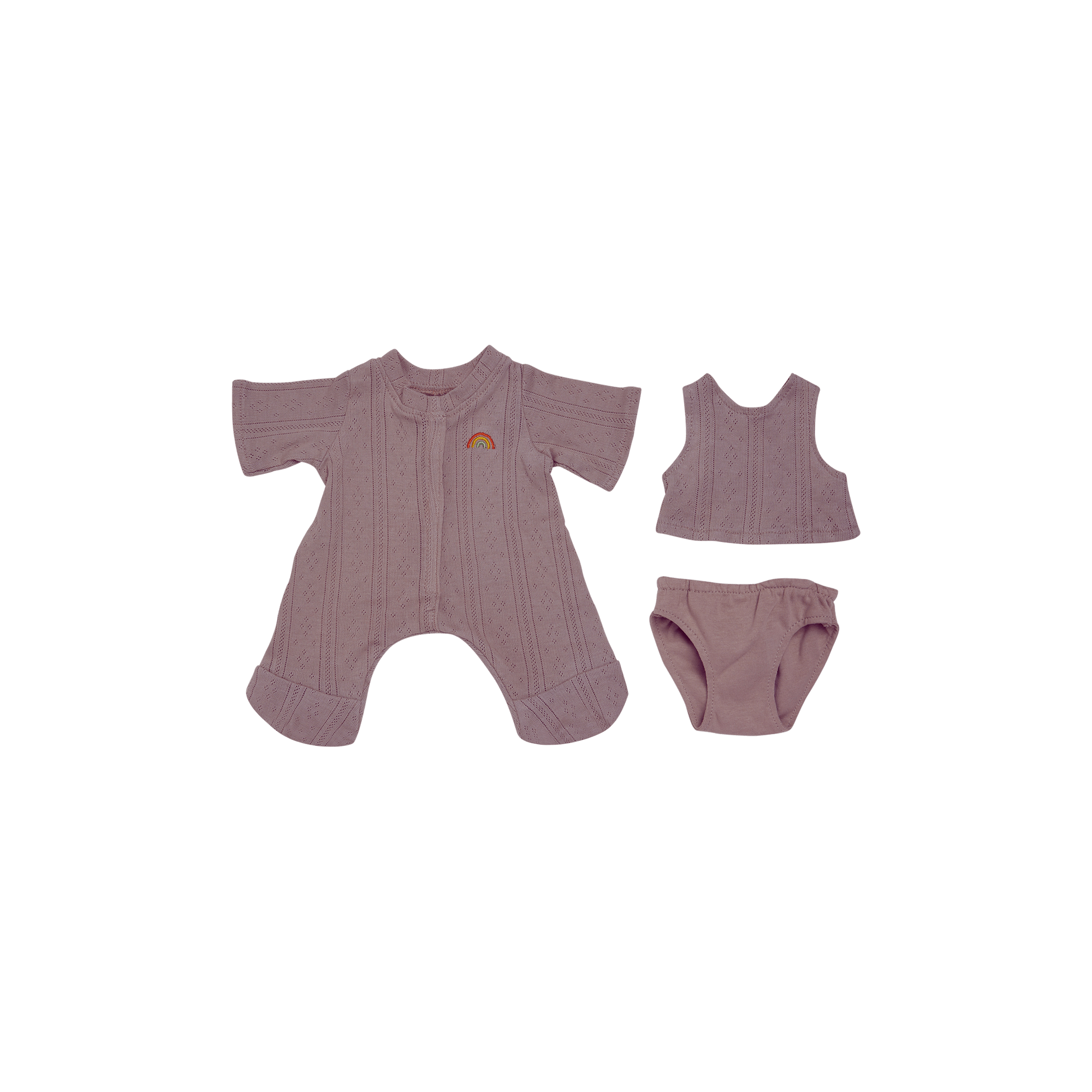 Olli Ella Dinkum Dolls Pointelle Pj Set - Lavender