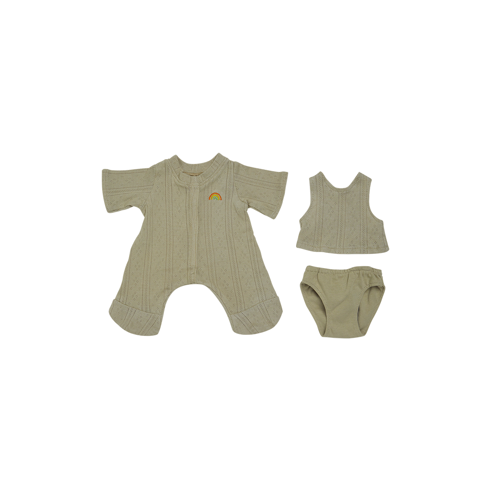 Olli Ella Dinkum Dolls Pointelle Pj Set - Sage