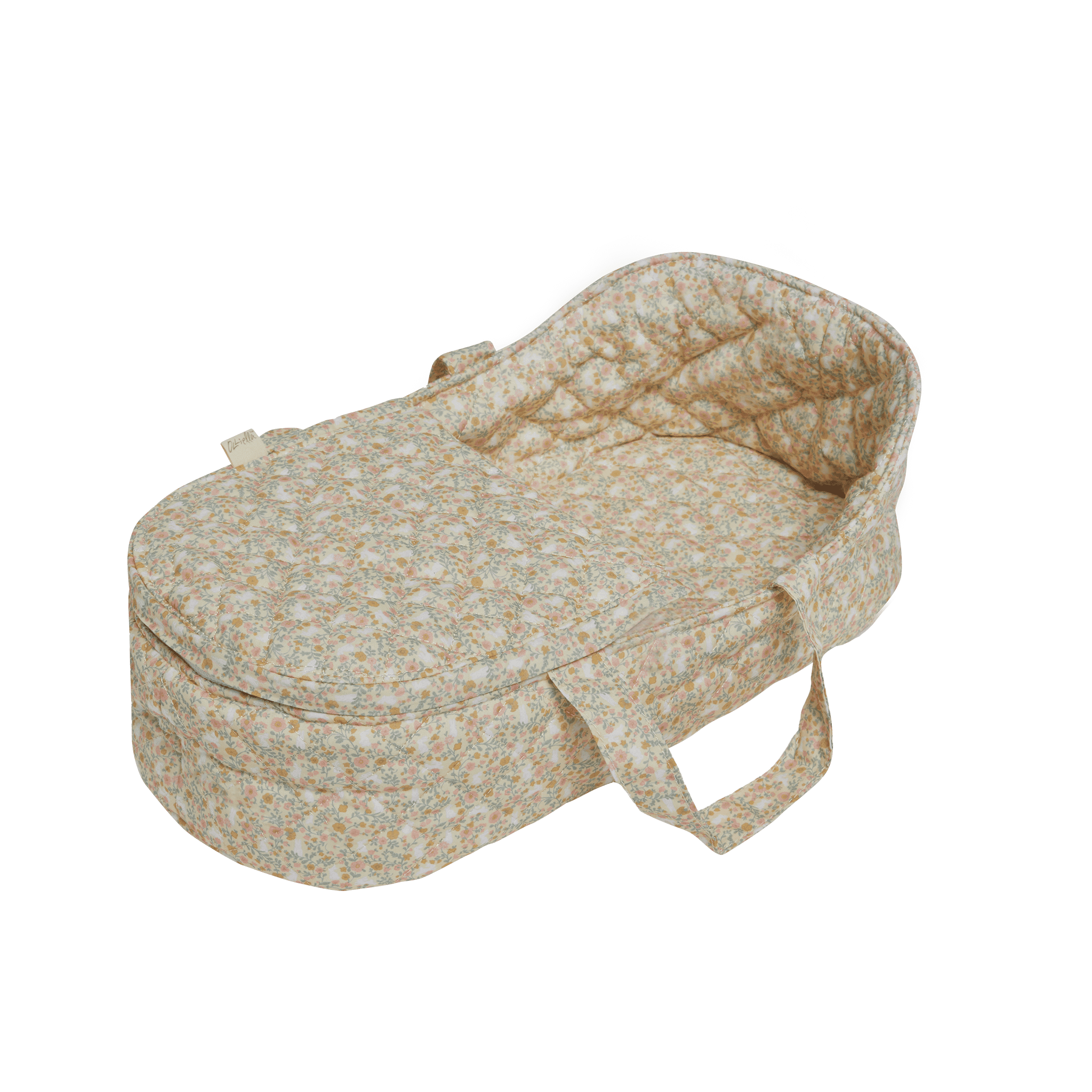 Dinkum Doll Quilted Carry Cot - Garden Floral