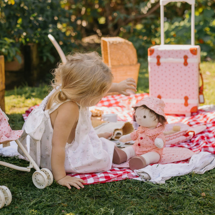 Olli Ella Dinkum Doll On the Go Outfit - Strawberry