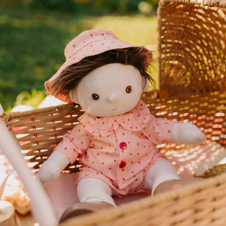Olli Ella Dinkum Doll On the Go Outfit - Strawberry