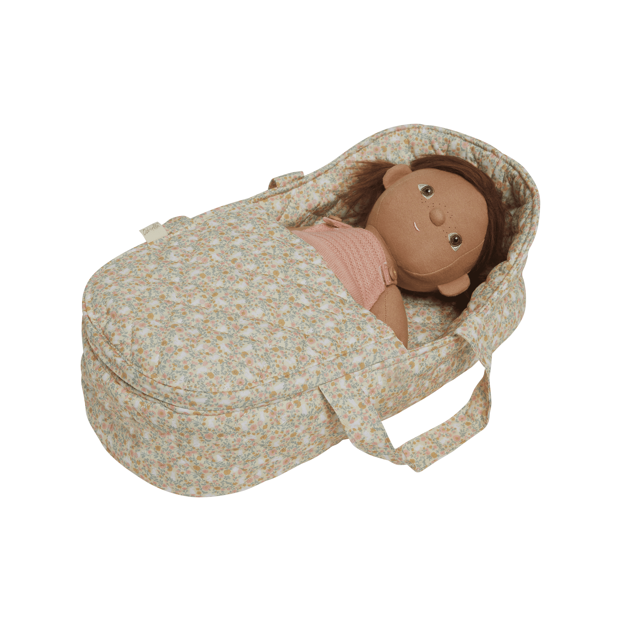 Dinkum Doll Quilted Carry Cot - Garden Floral