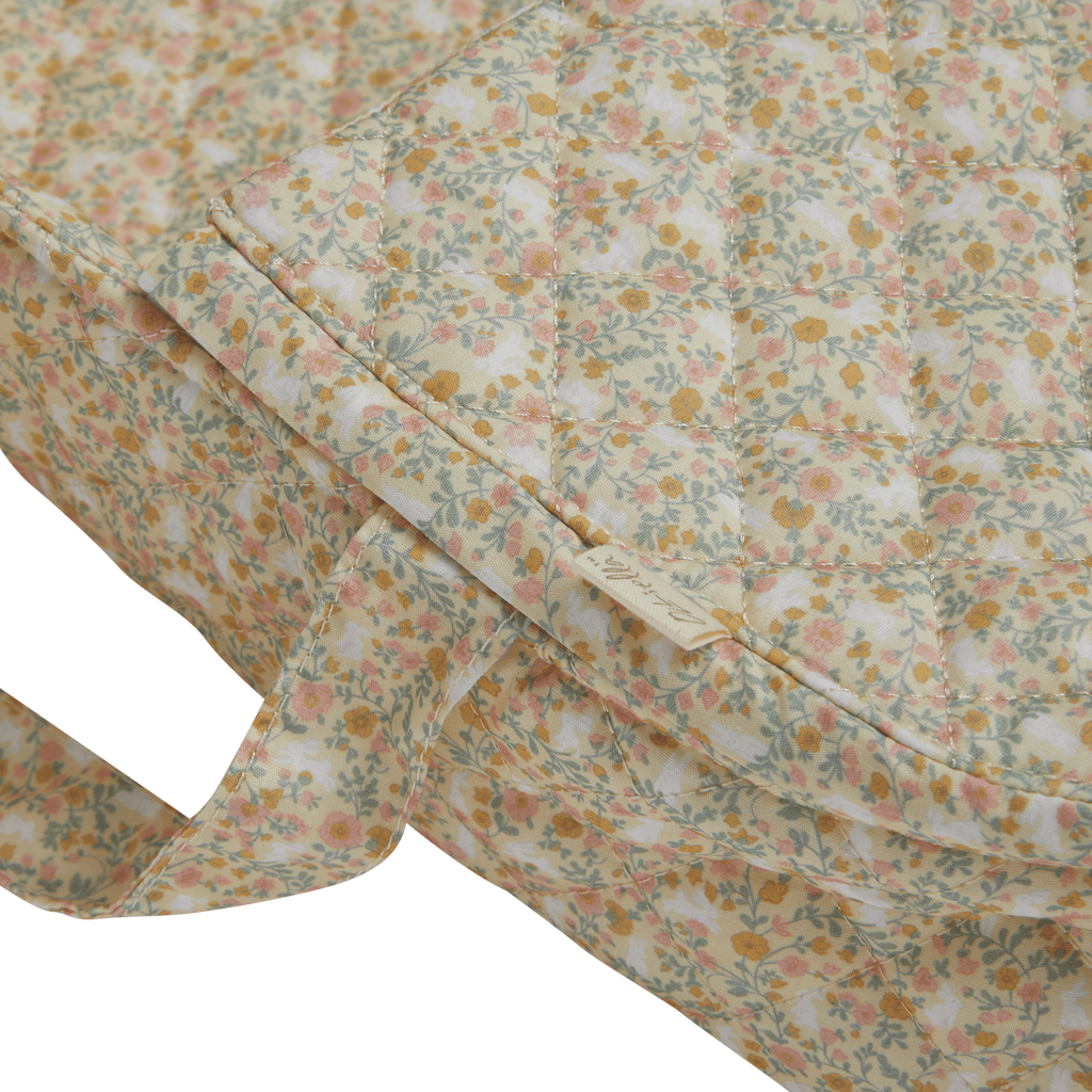 Dinkum Doll Quilted Carry Cot - Garden Floral