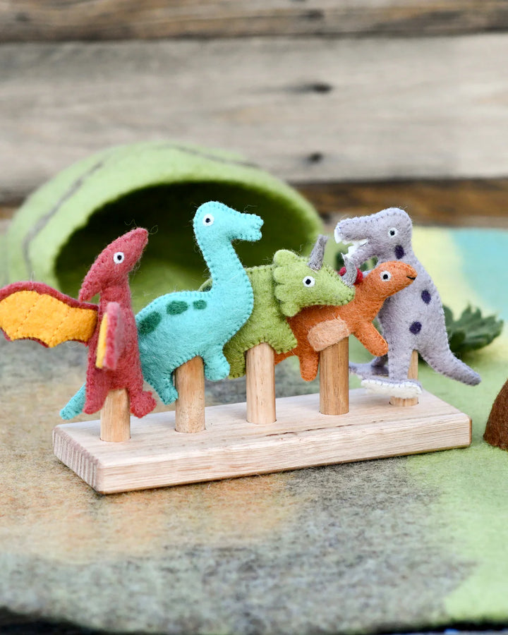 Tara Treasures Finger Puppet Set - Dinosaurs