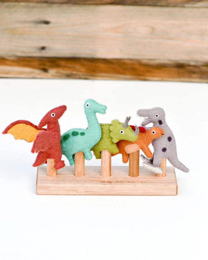 Tara Treasures Finger Puppet Set - Dinosaurs