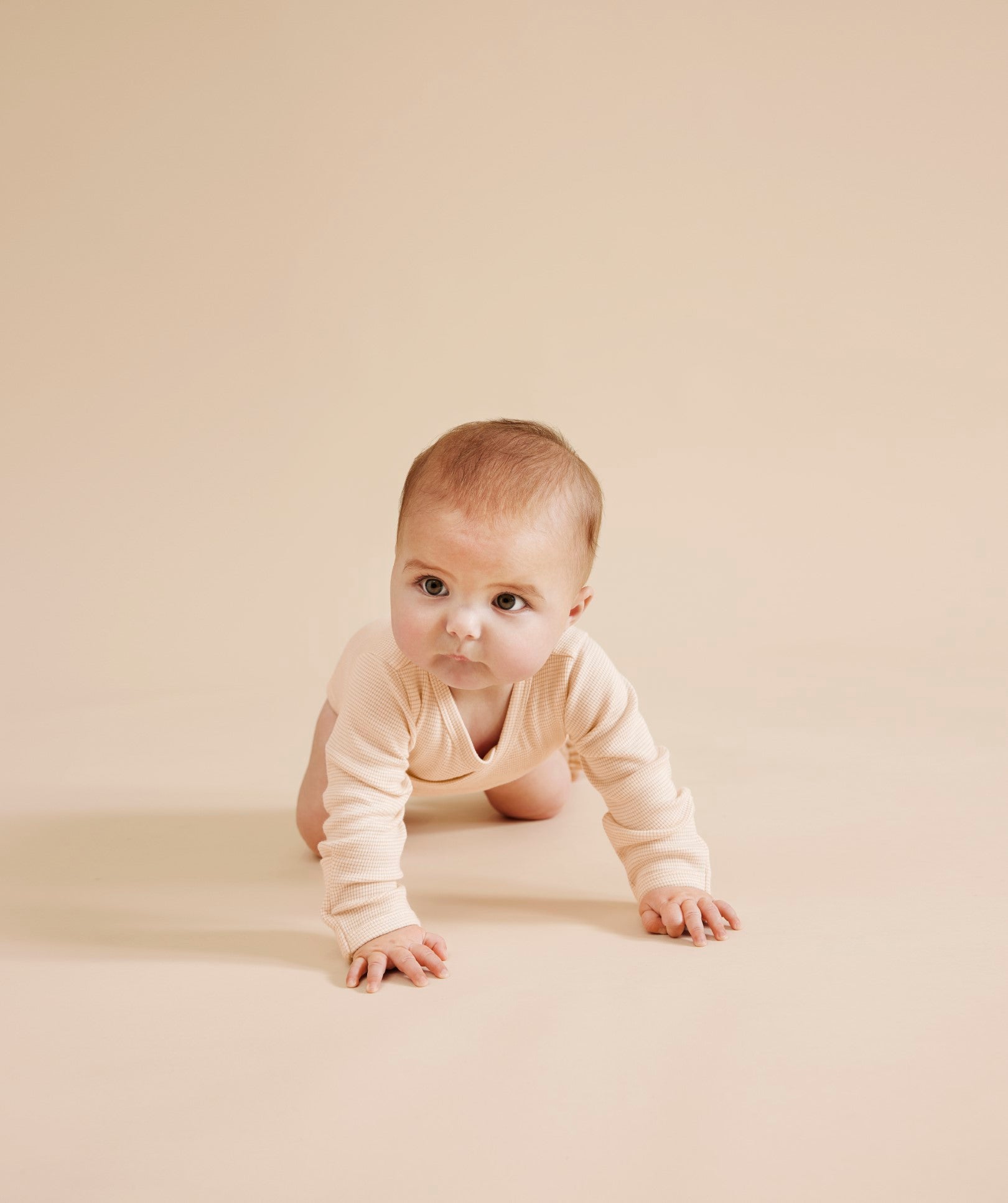 Organic Stripe Rib Kimono Bodysuit - Dusk
