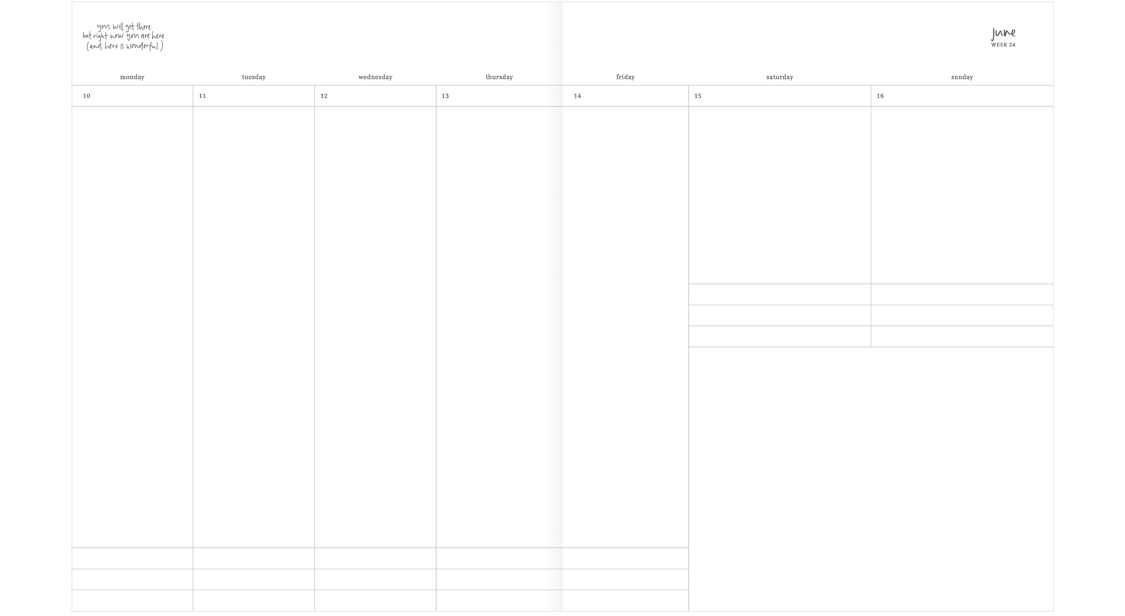 2024 Planner | Grande | Vertical Weekly | Crema