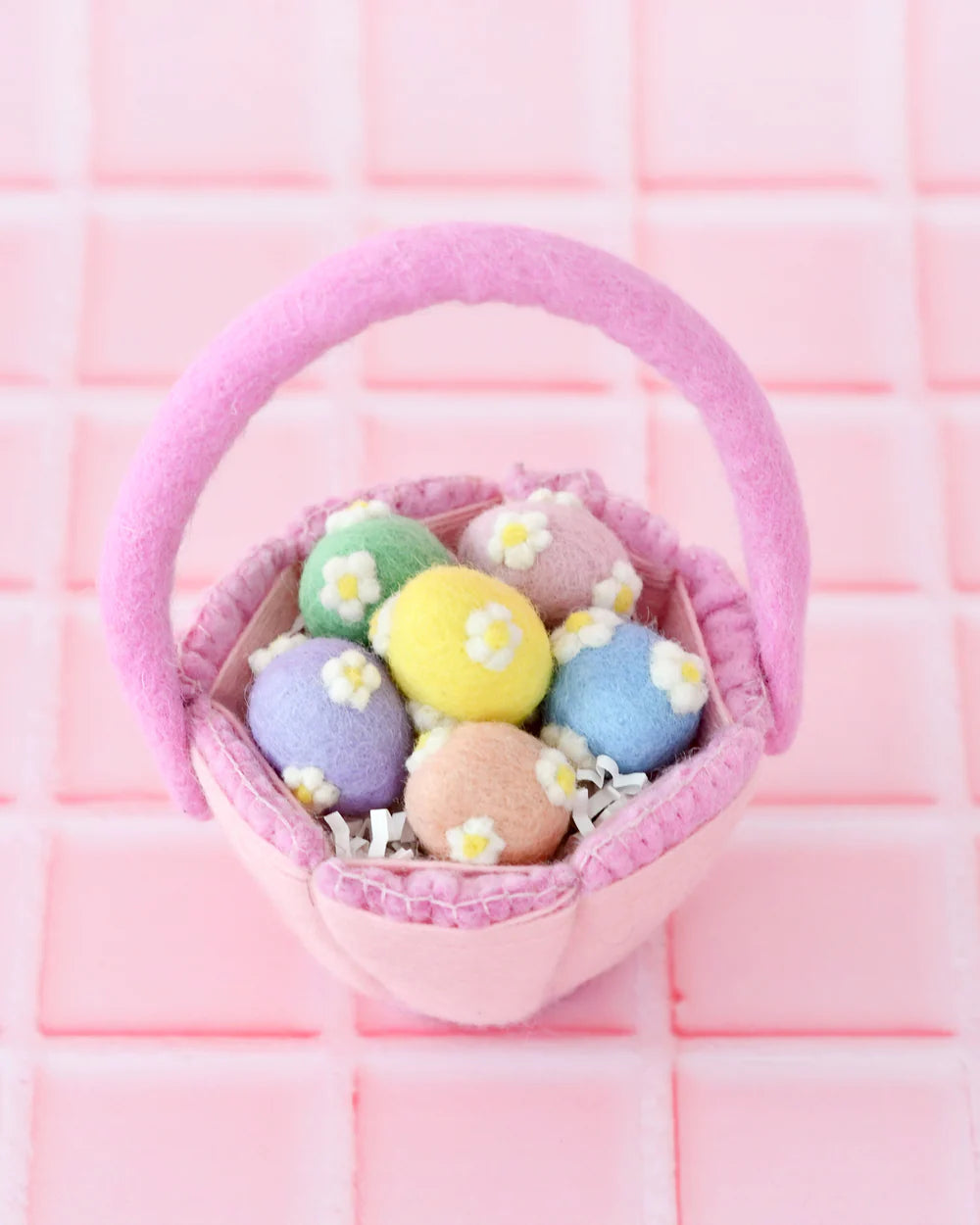 Petite Pink Felt Easter Basket