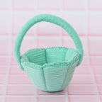 Petite Teal Felt Easter Basket