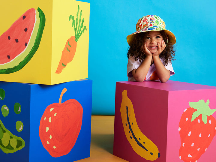 Halcyon Nights Eat The Rainbow Kids Sun Hat