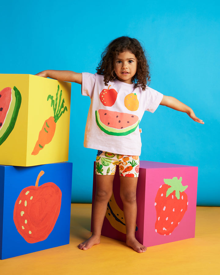 Halcyon Nights Eat The Rainbow Kids Bike Shorts