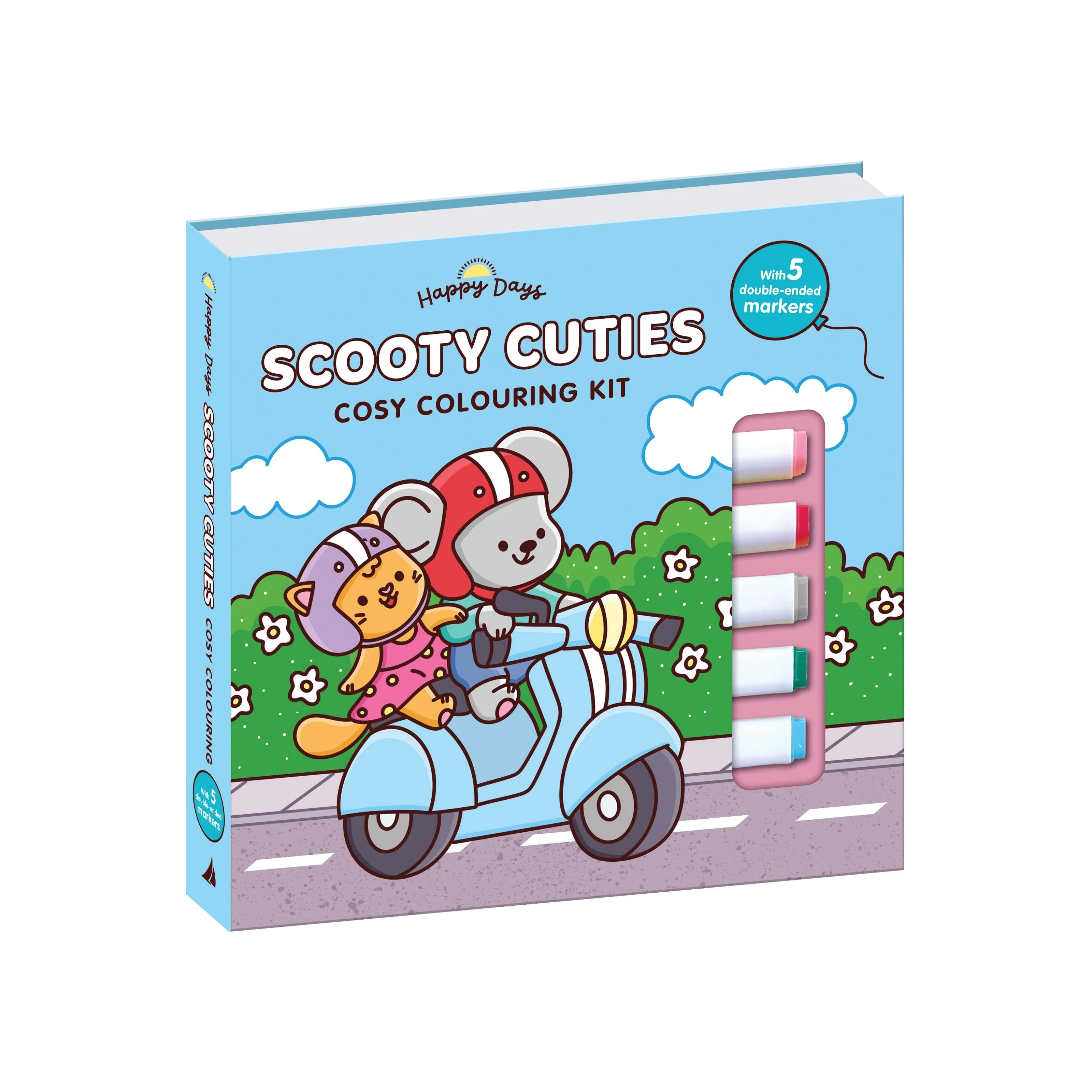 Happy Days - Scooty Cuties Cosy Colouring Kit