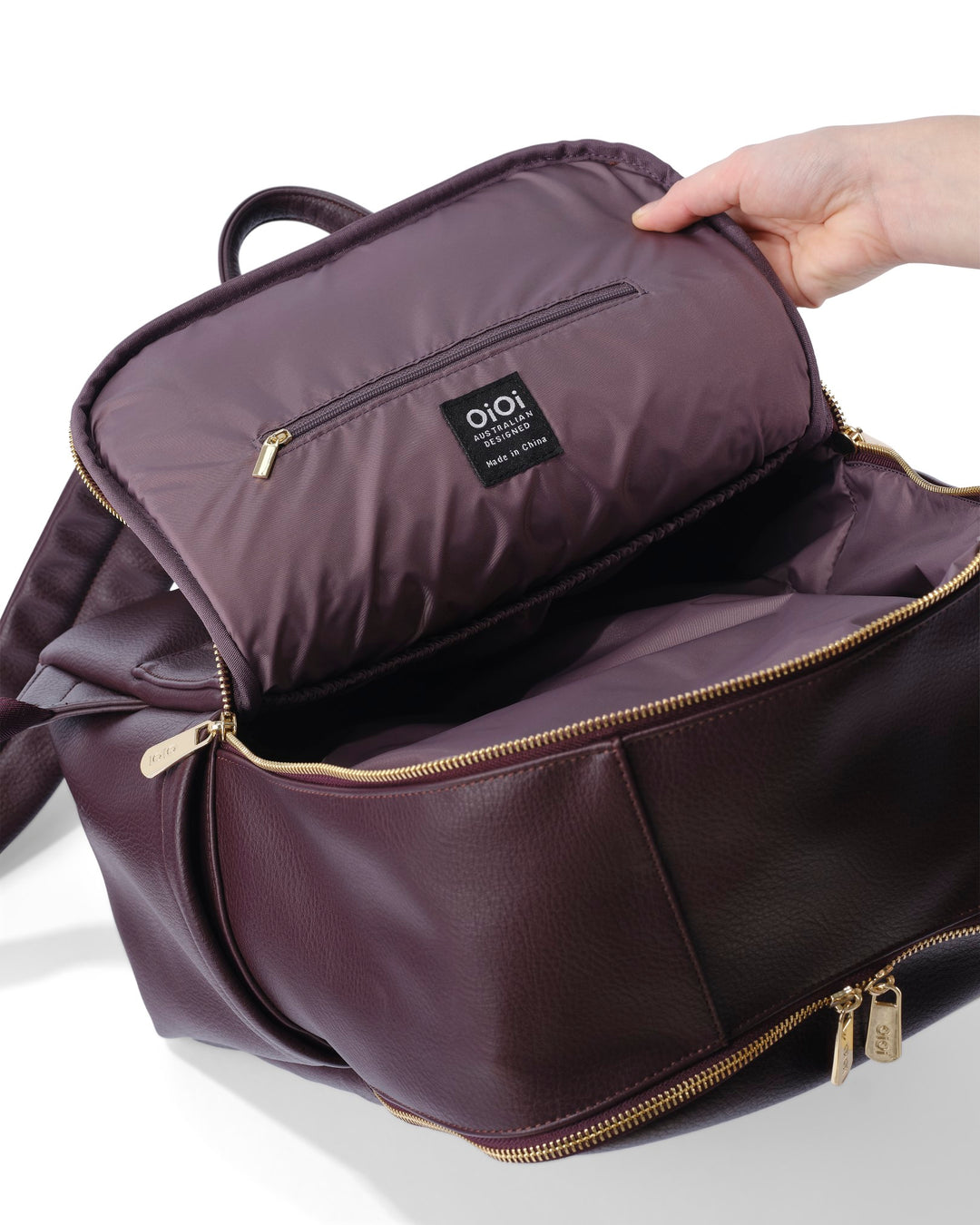 OiOi Nappy Backpack Multitasker - Mulberry