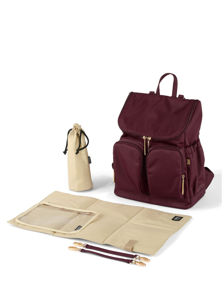 OiOi Nappy Backpack - Nylon Mulberry