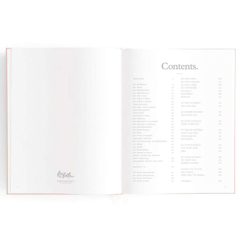 Fox & Fallow Baby Book - Rose