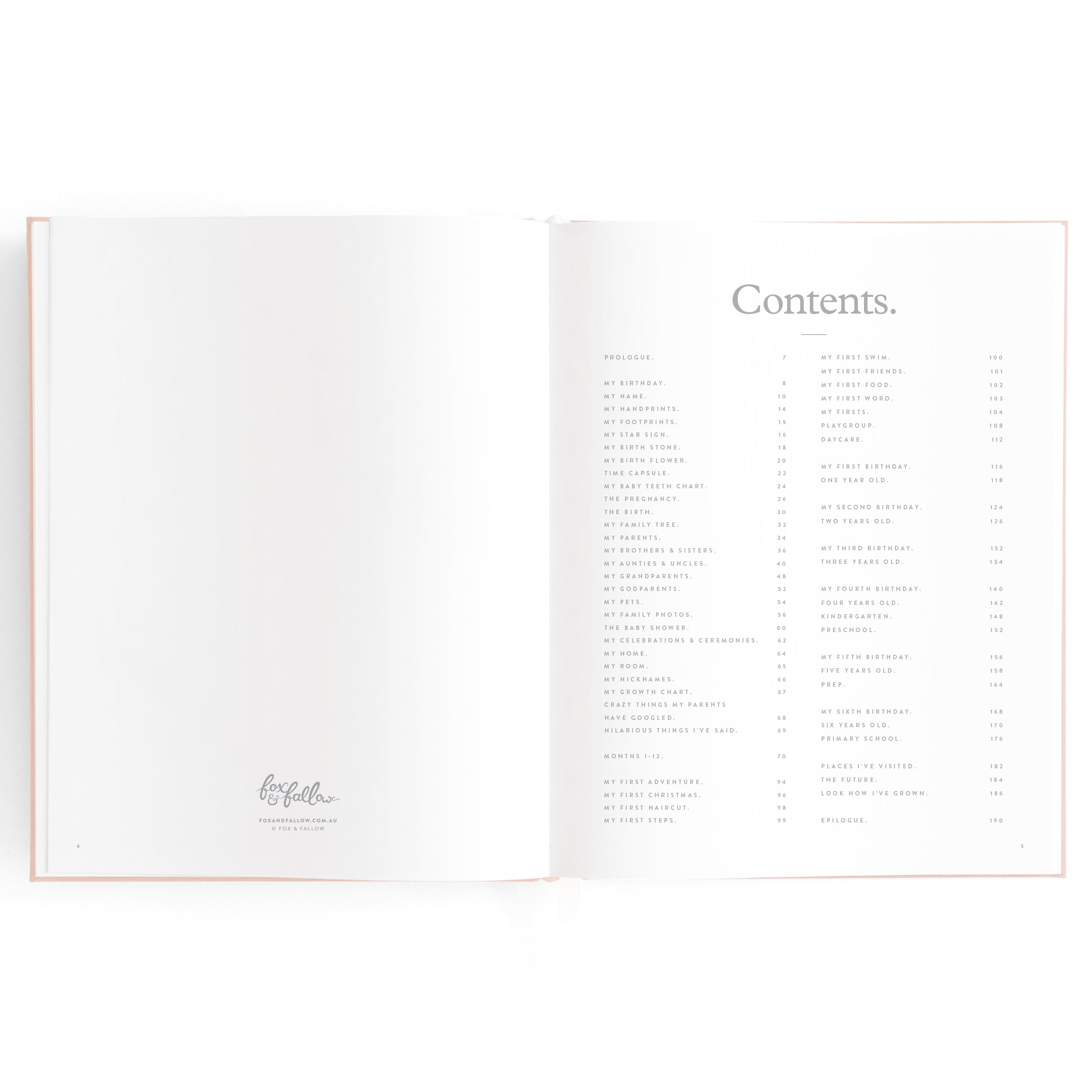 Fox & Fallow Baby Book - Rose