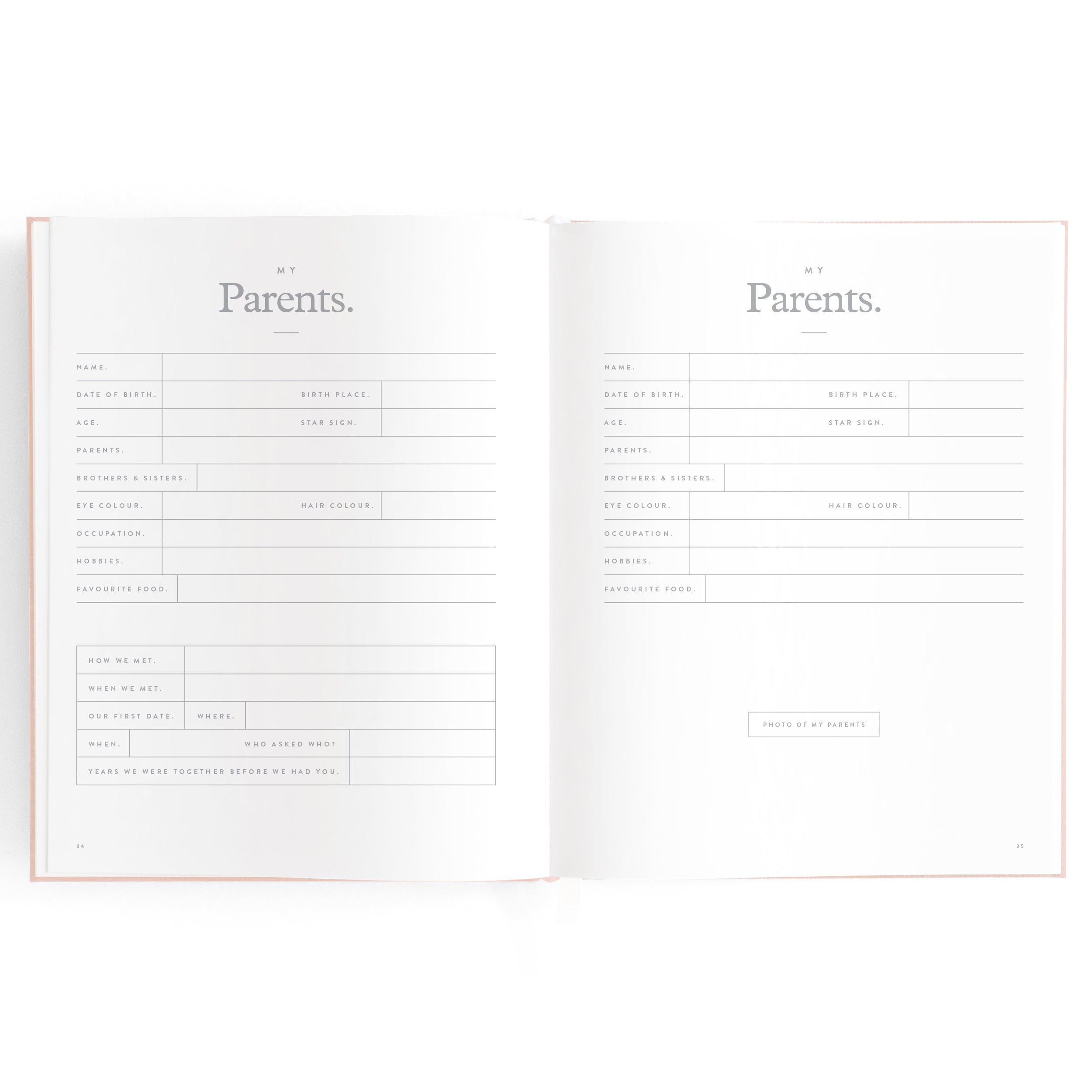 Fox & Fallow Baby Book - Rose