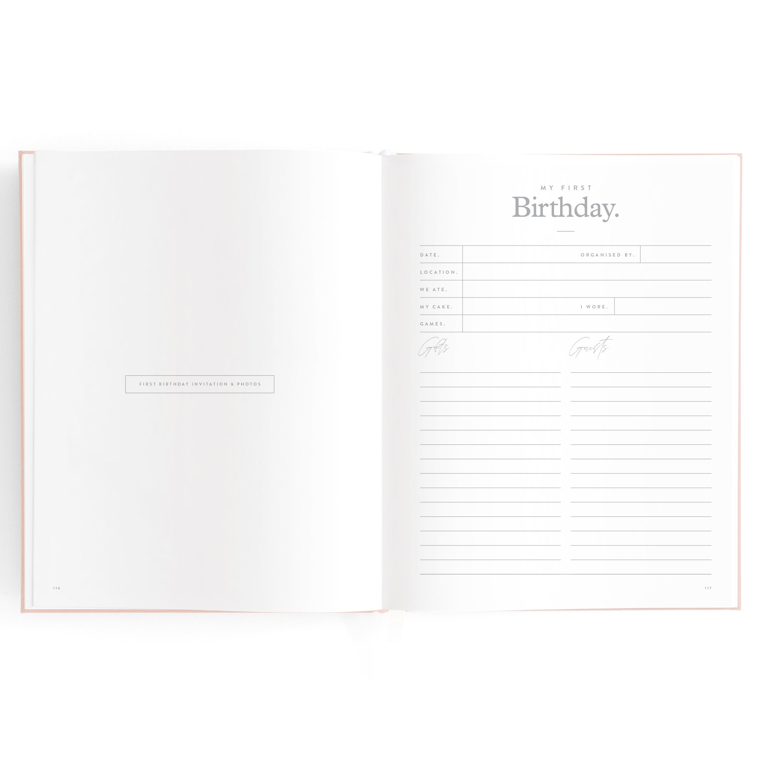 Fox & Fallow Baby Book - Rose