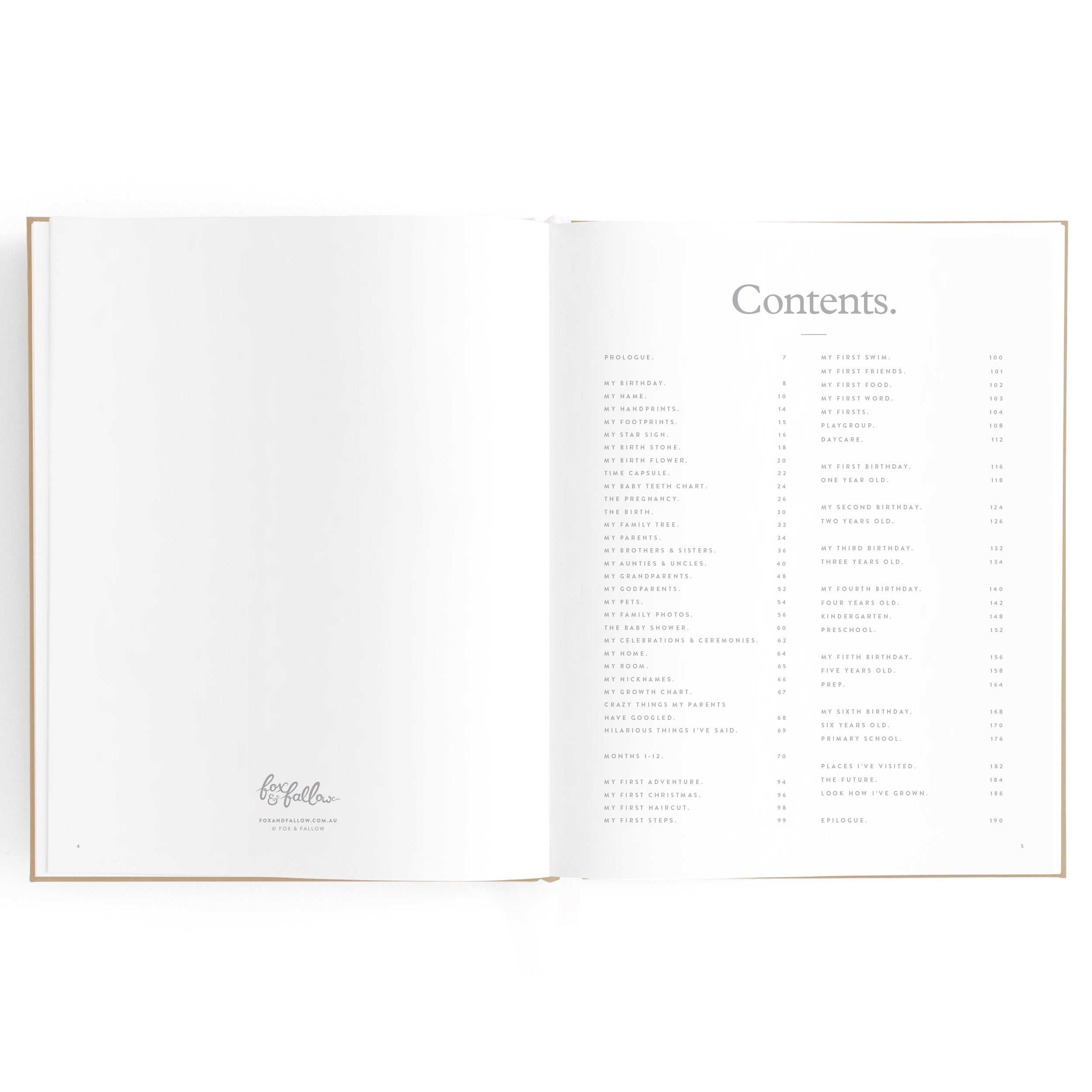 Fox & Fallow Baby Book - Biscuit