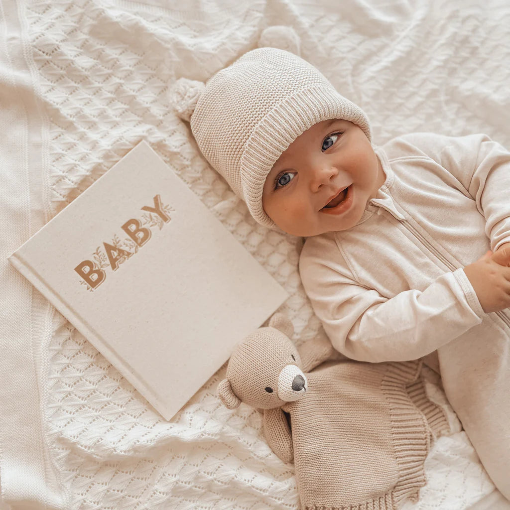 Fox & Fallow Mini Baby Book Oatmeal Boxed