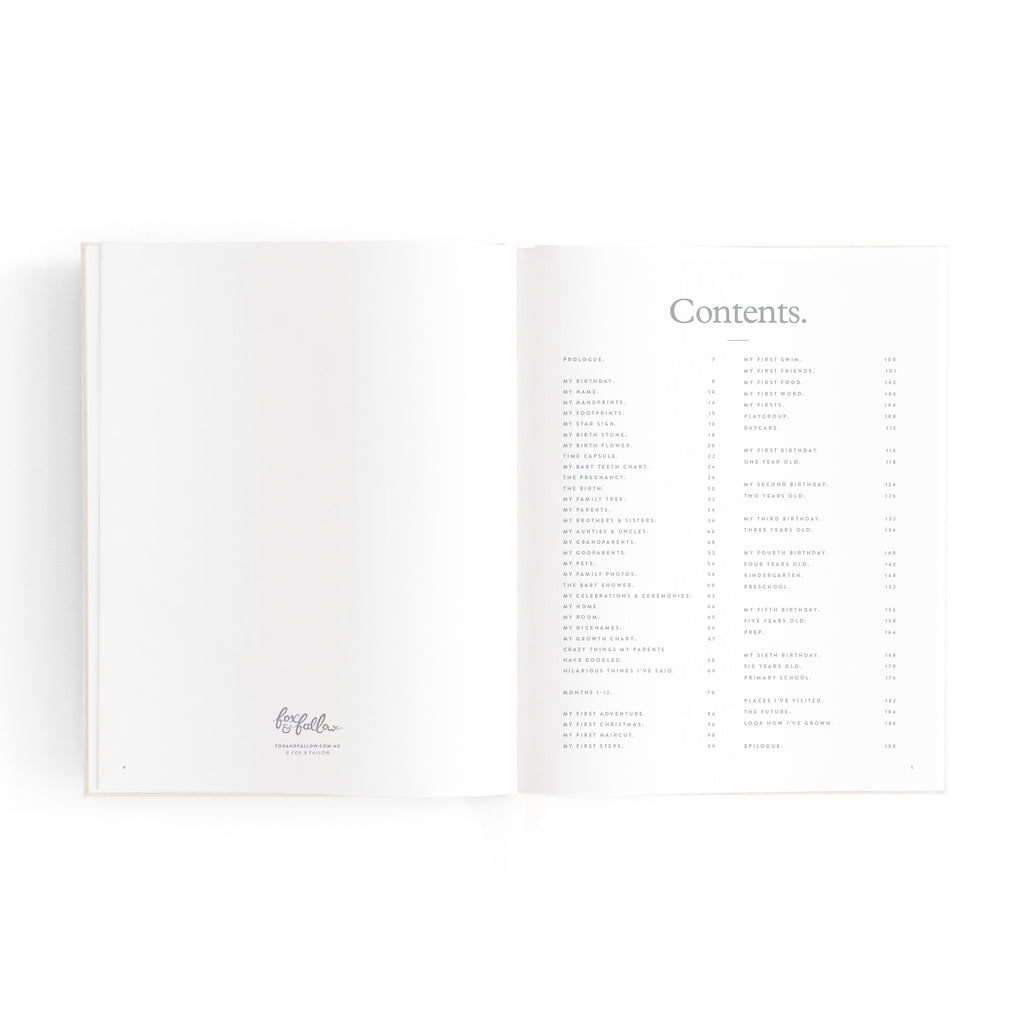 Fox & Fallow Mini Baby Book - Oatmeal
