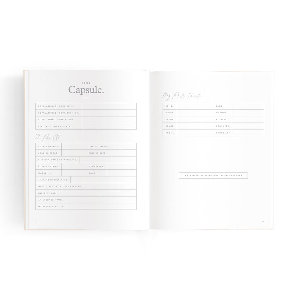 Fox & Fallow Mini Baby Book - Oatmeal