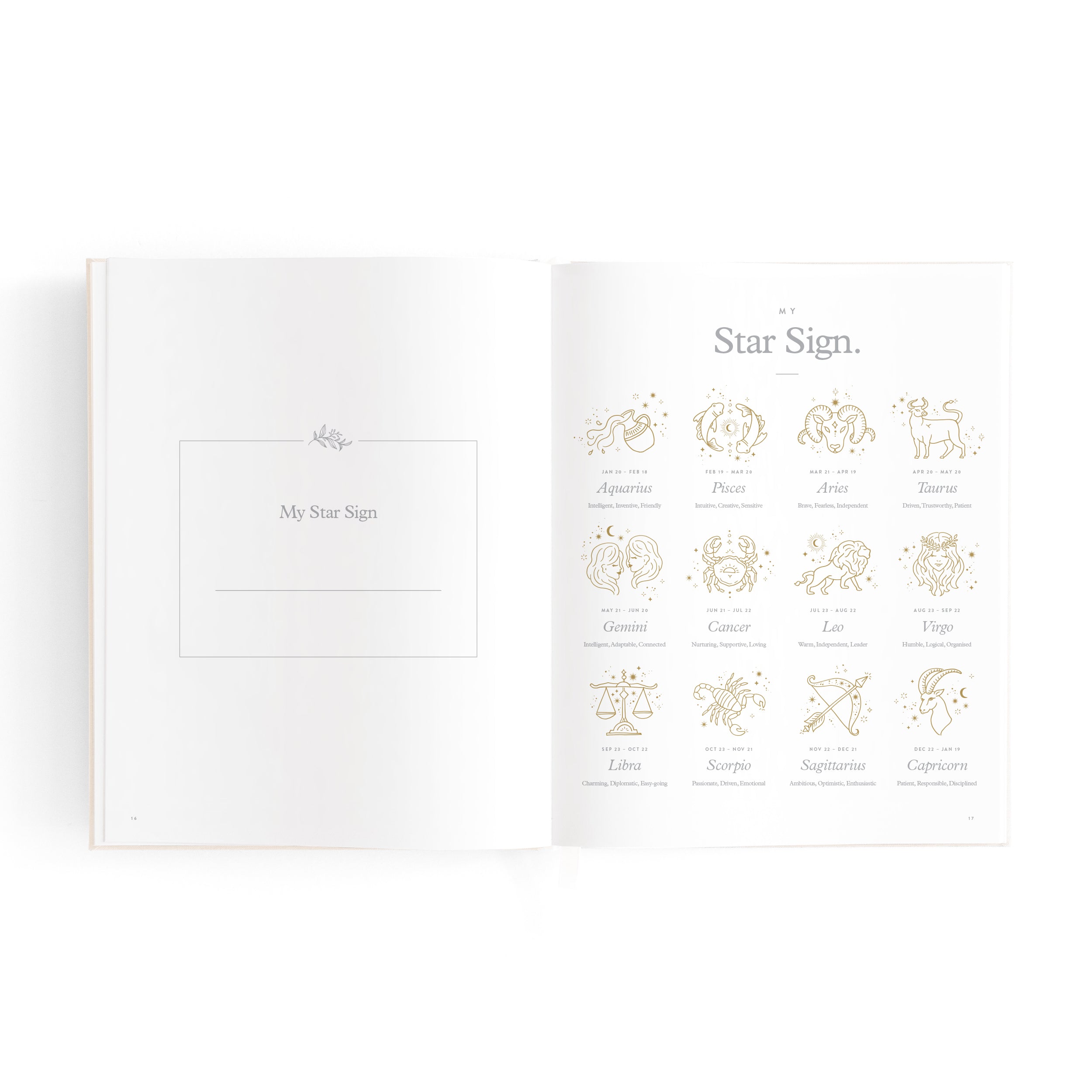 Fox & Fallow Mini Baby Book - Oatmeal