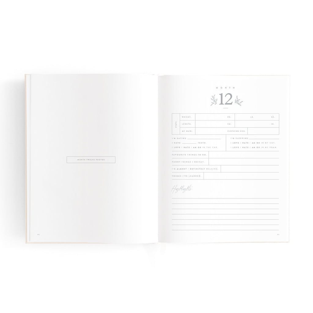 Fox & Fallow Mini Baby Book - Oatmeal