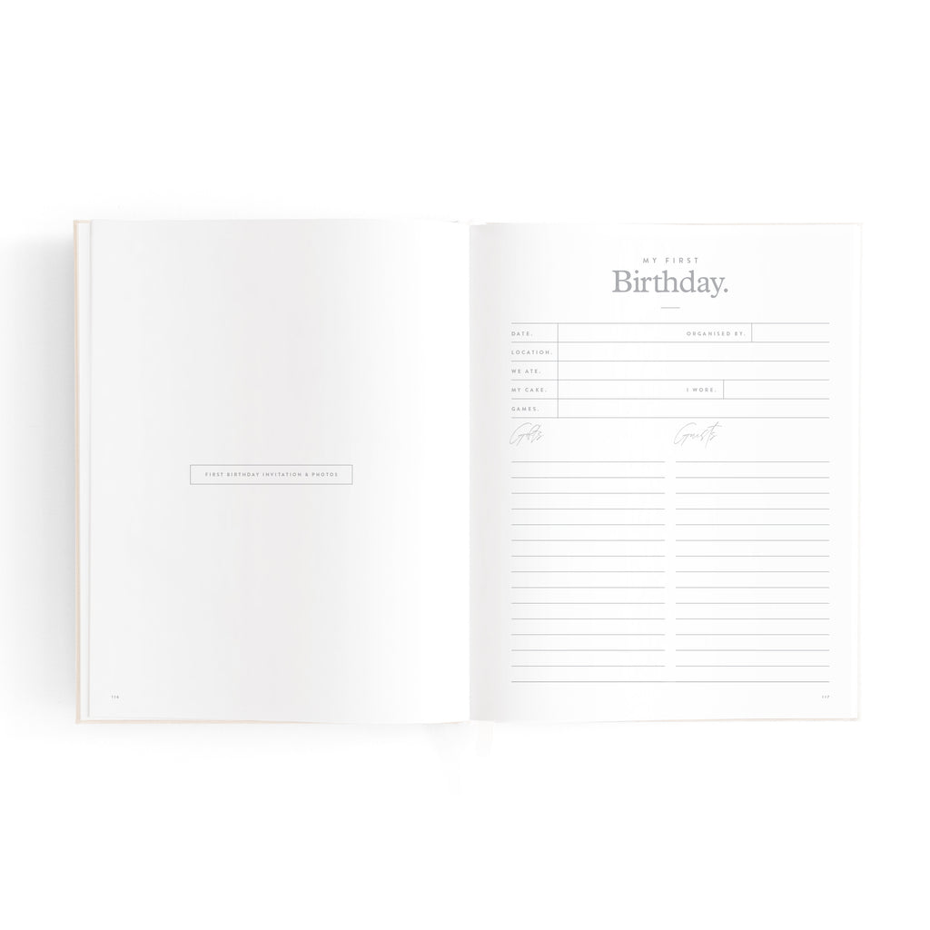 Fox & Fallow Mini Baby Book - Oatmeal