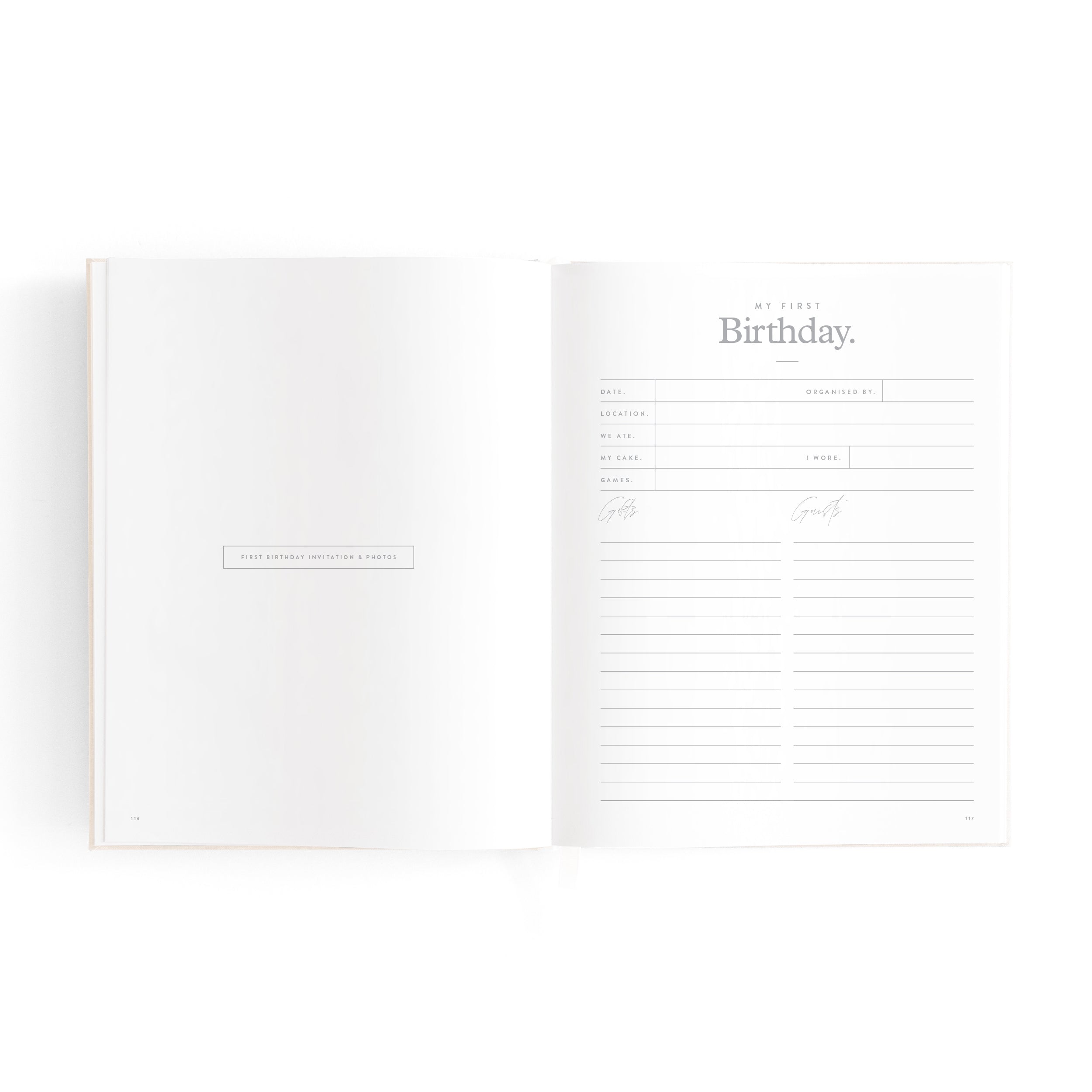Fox & Fallow Mini Baby Book - Oatmeal