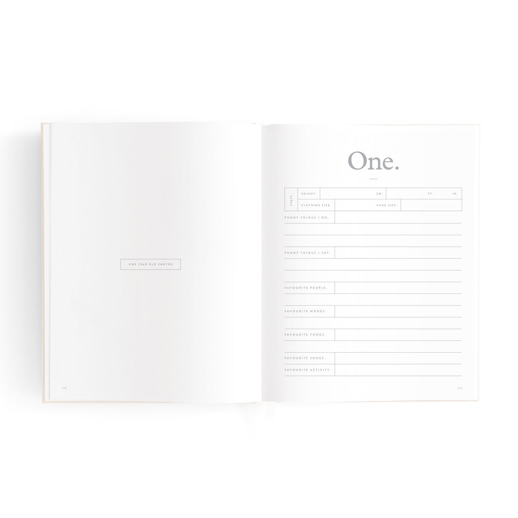Fox & Fallow Mini Baby Book - Oatmeal