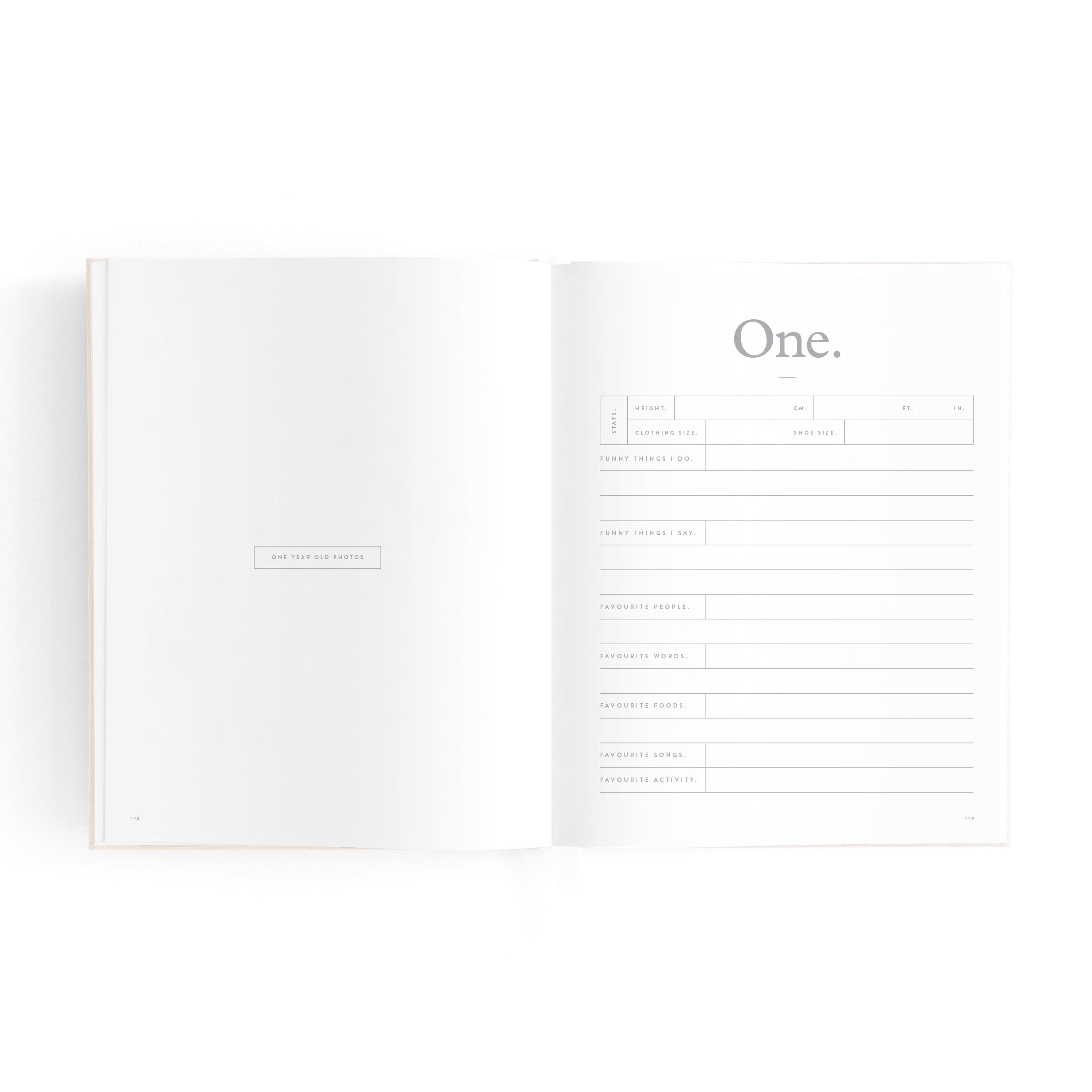 Fox & Fallow Mini Baby Book - Oatmeal