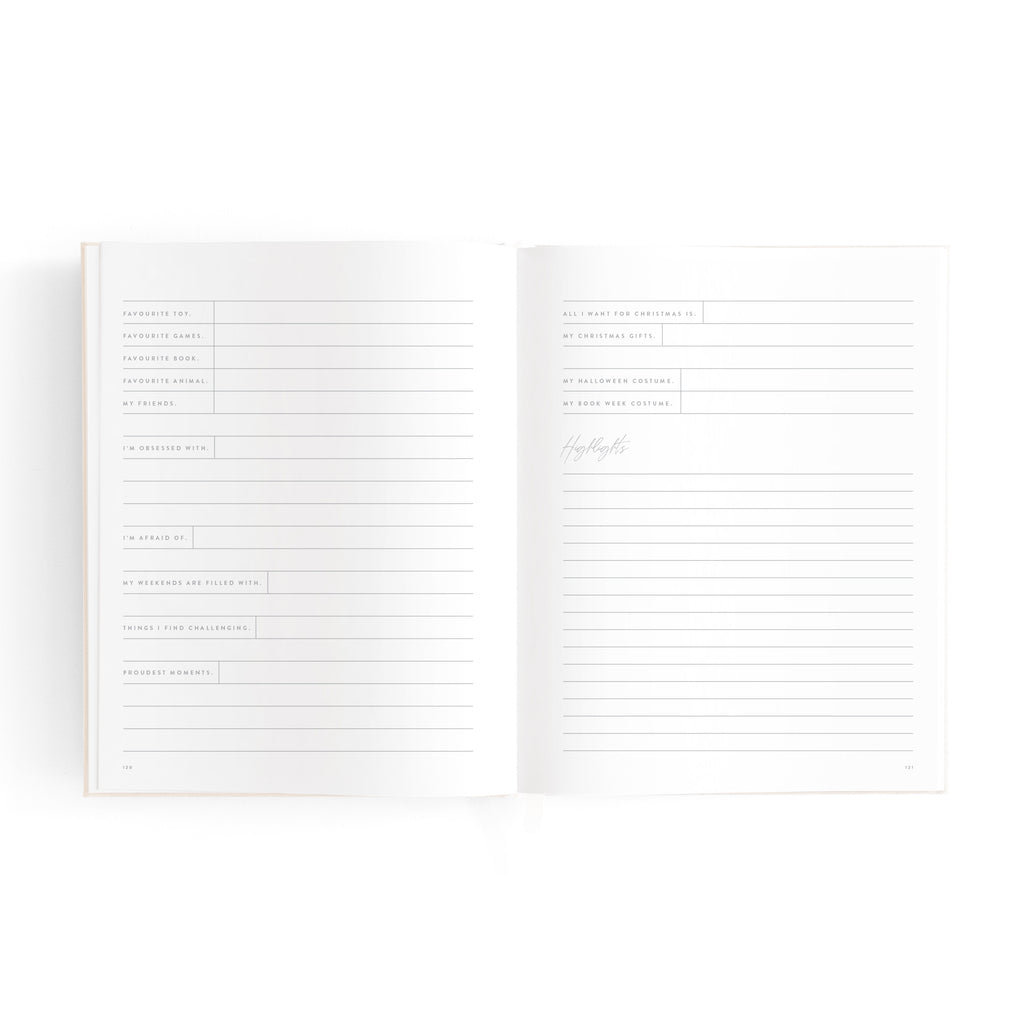 Fox & Fallow Mini Baby Book - Oatmeal