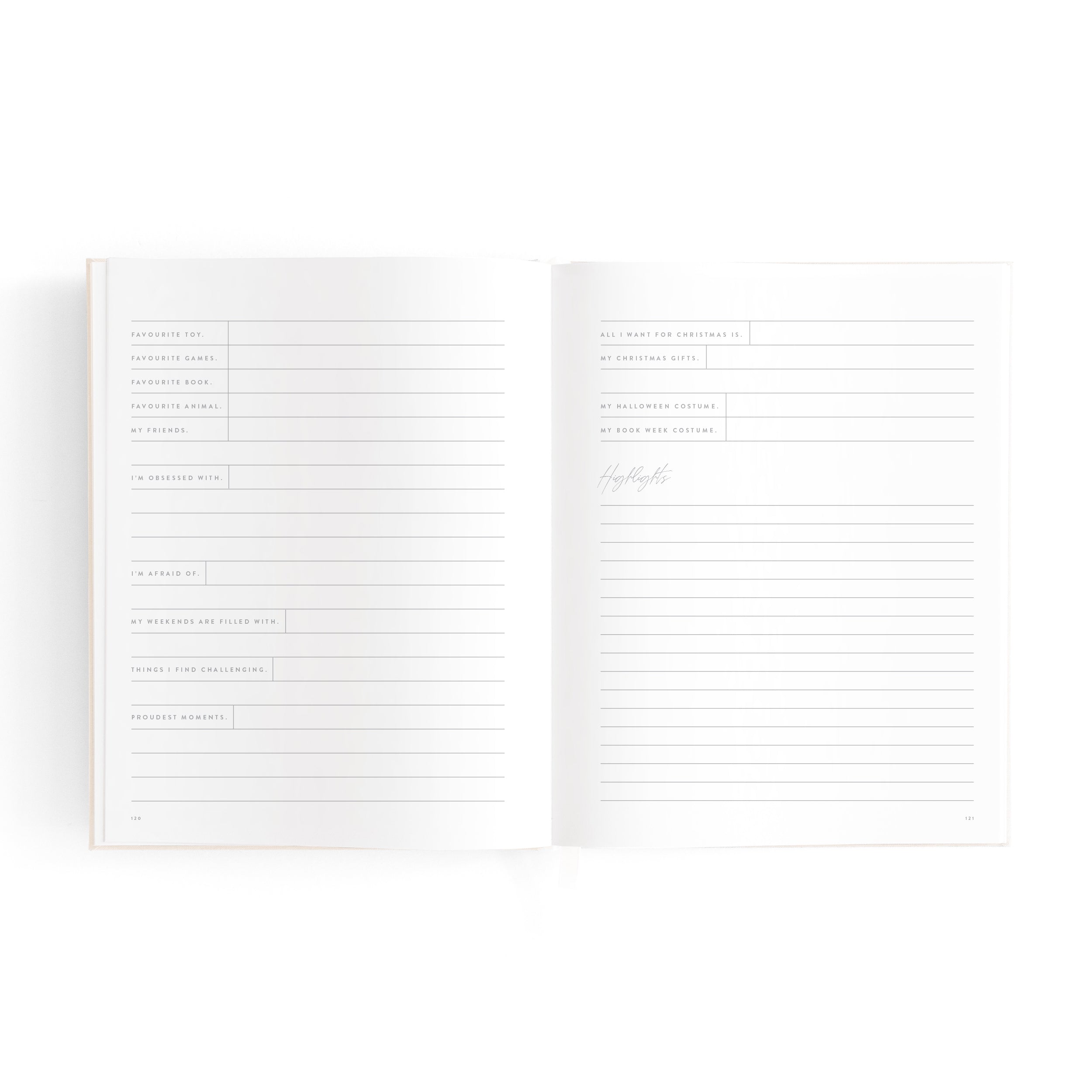 Fox & Fallow Mini Baby Book - Oatmeal