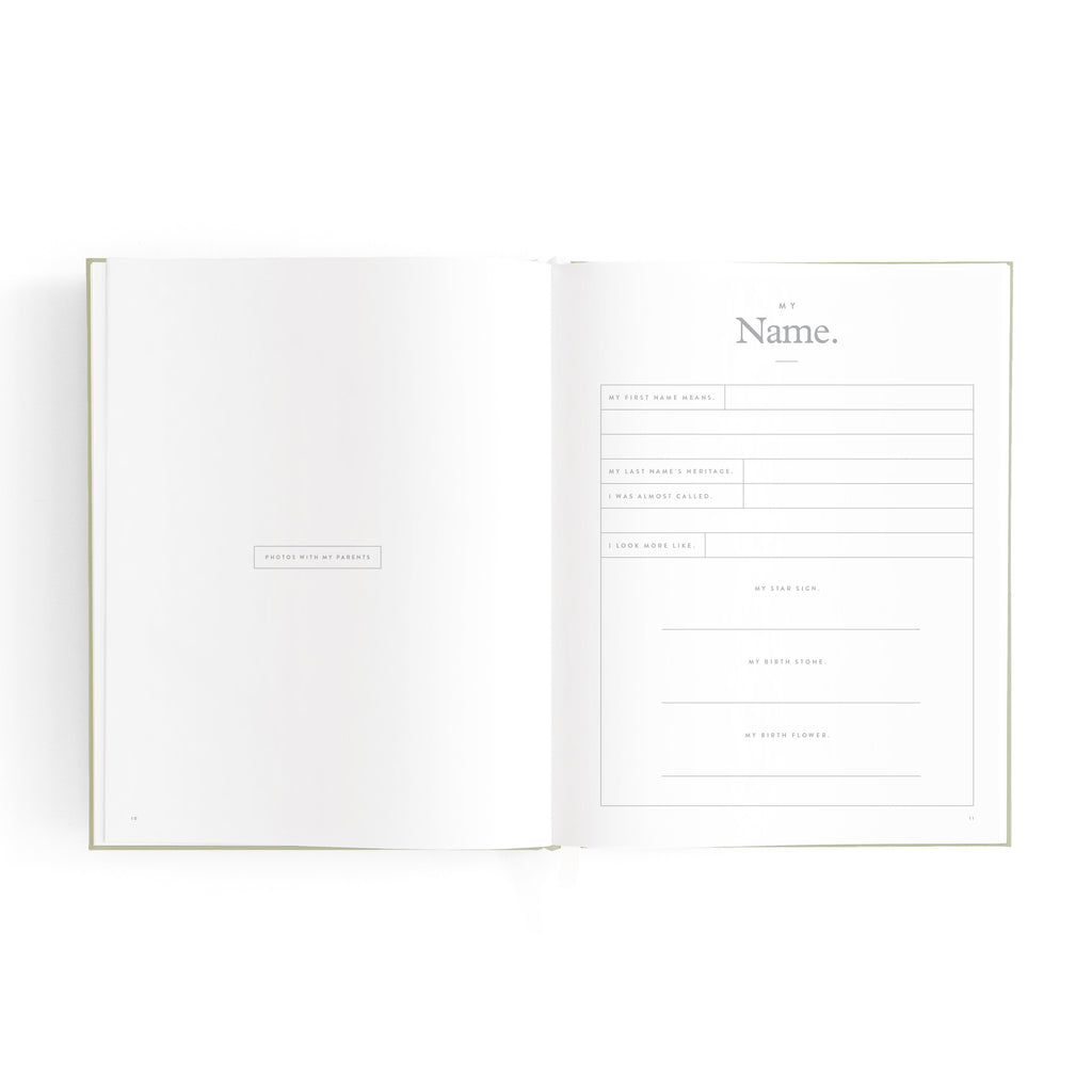 Fox & Fallow Mini Baby Book - Sage
