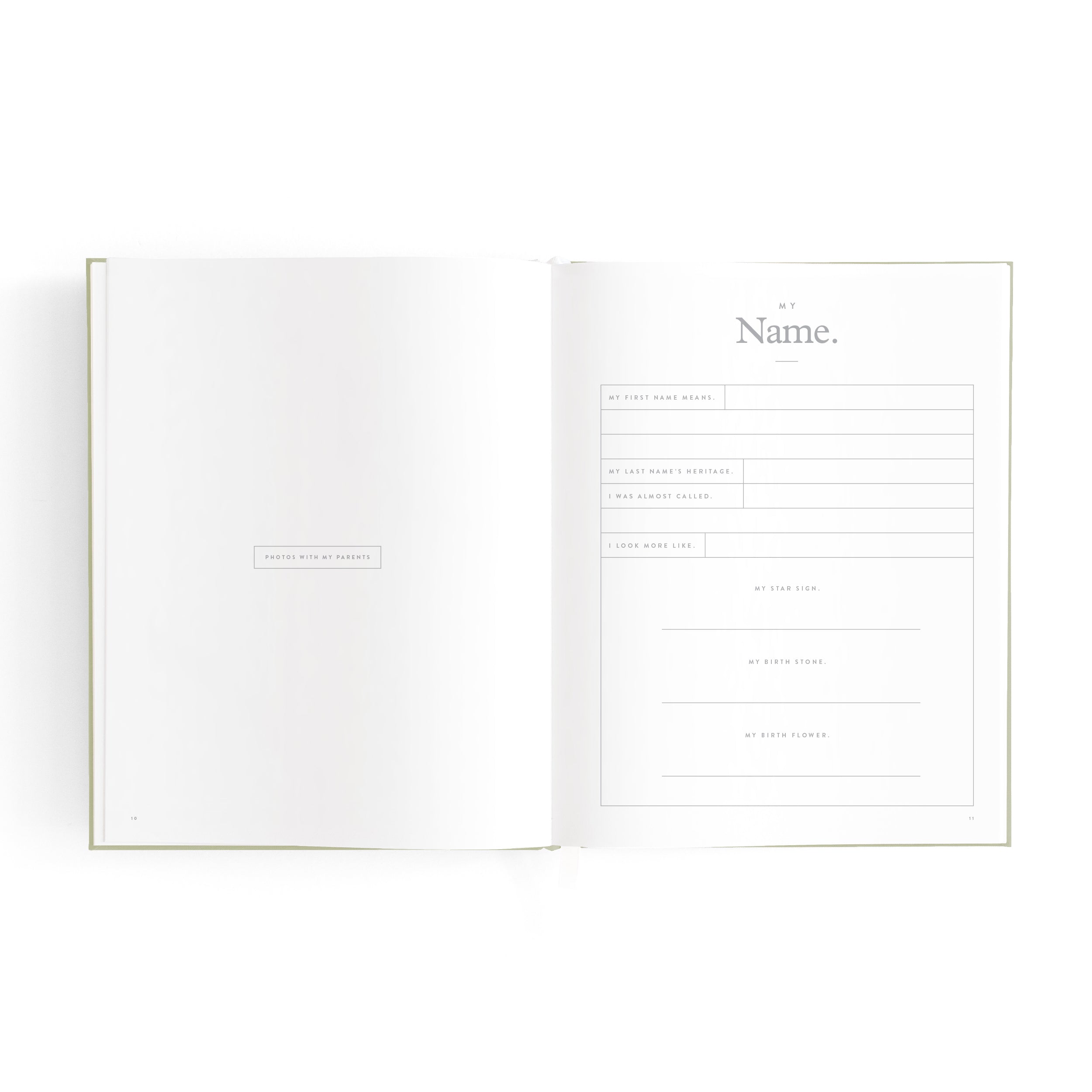 Fox & Fallow Mini Baby Book - Sage