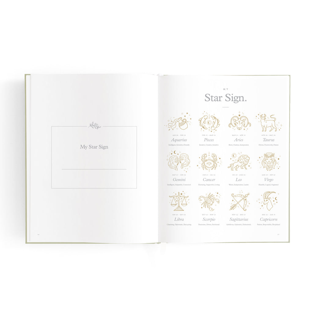 Fox & Fallow Mini Baby Book - Sage