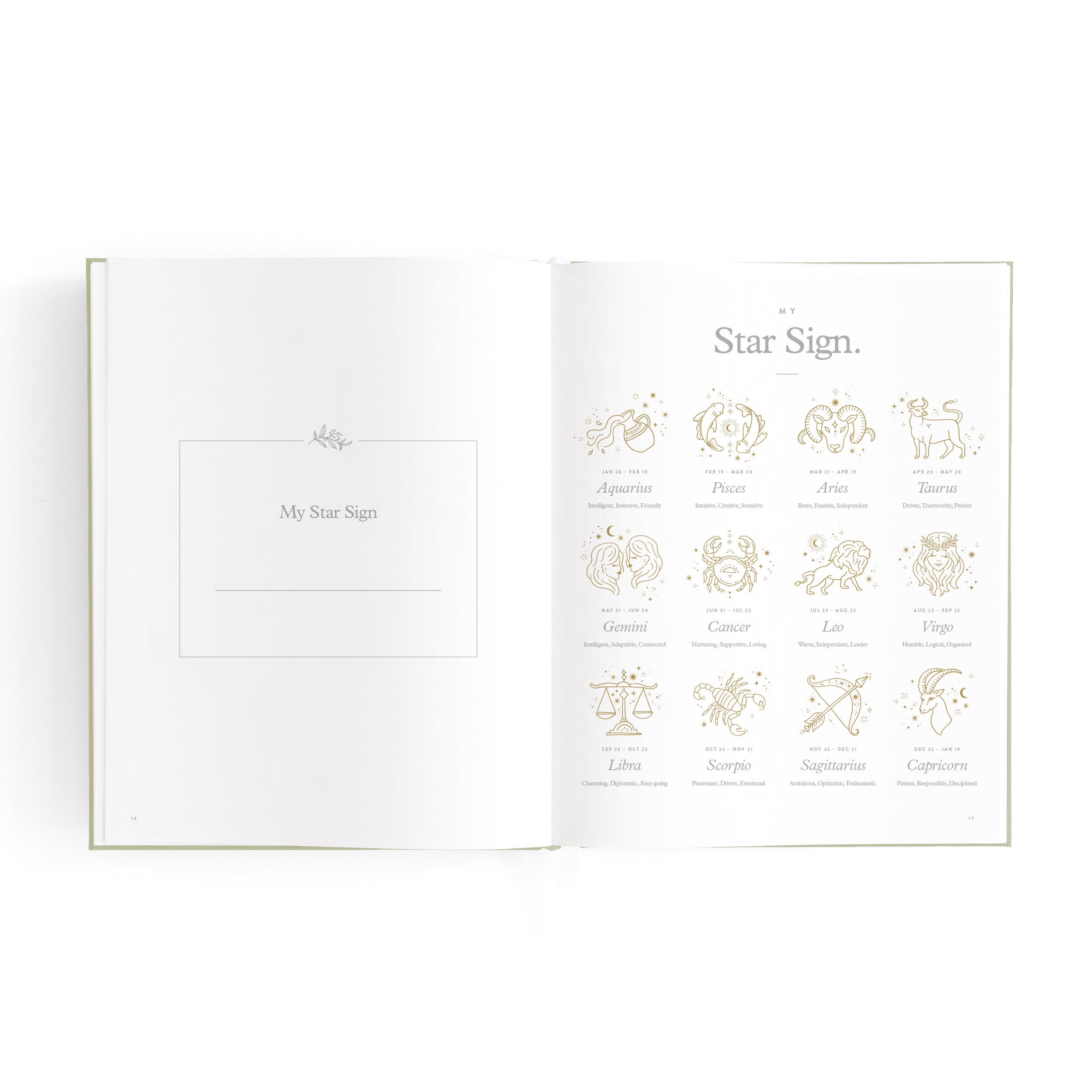 Fox & Fallow Mini Baby Book - Sage