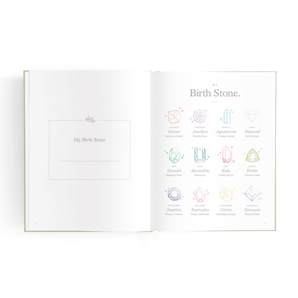 Fox & Fallow Mini Baby Book - Sage