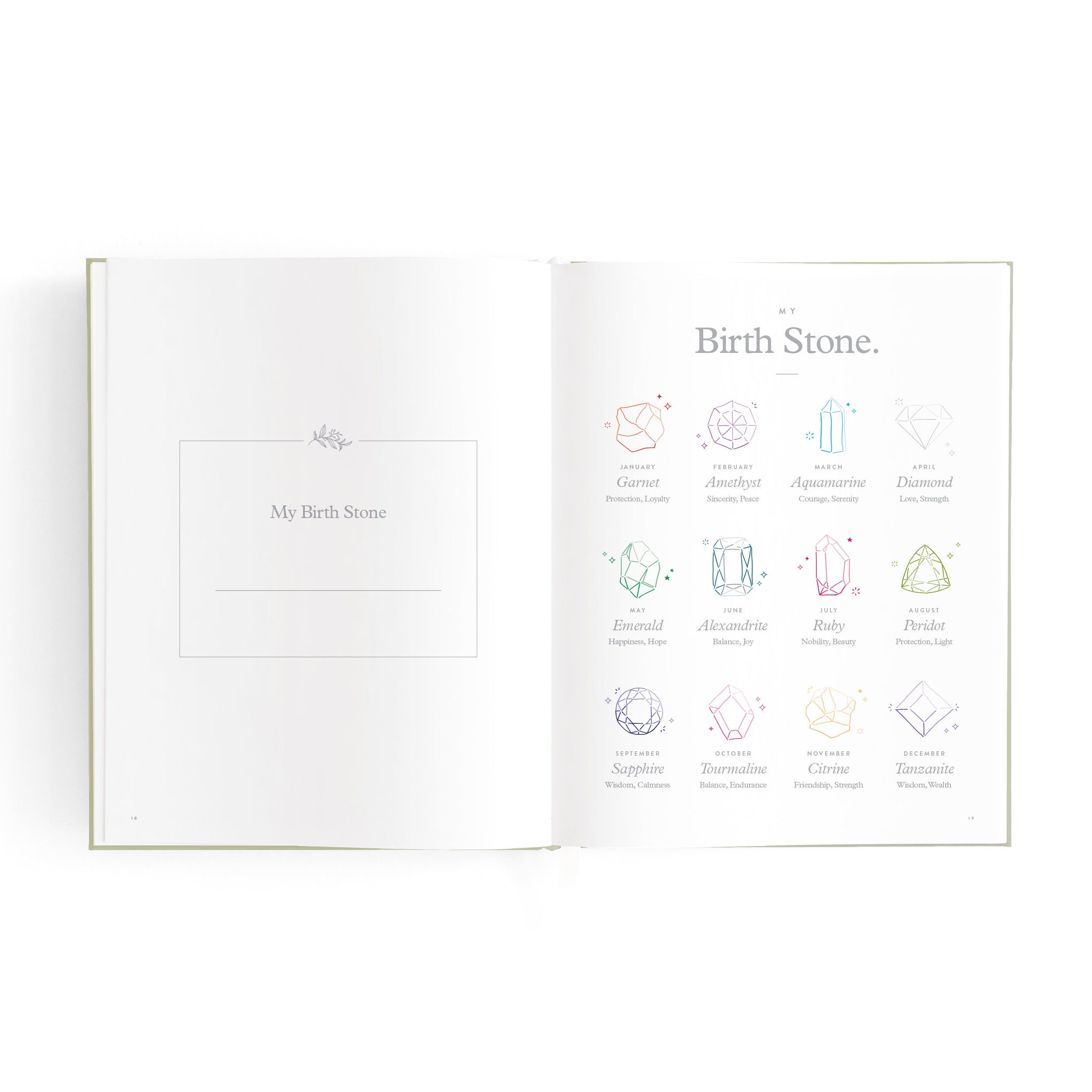Fox & Fallow Mini Baby Book - Sage
