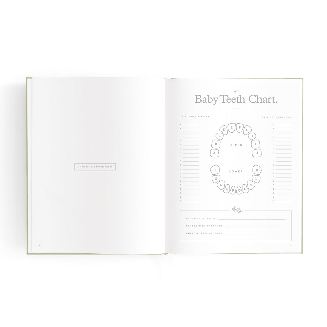 Fox & Fallow Mini Baby Book - Sage