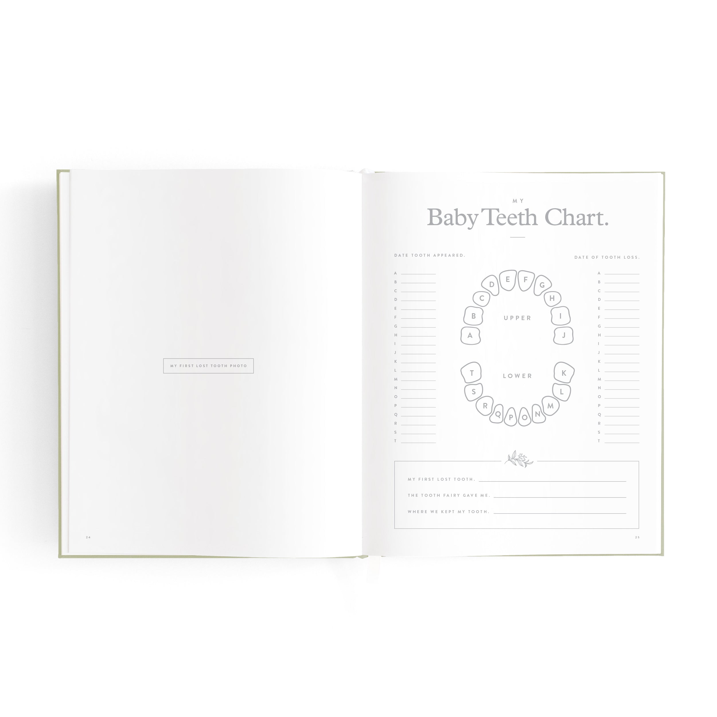 Fox & Fallow Mini Baby Book - Sage