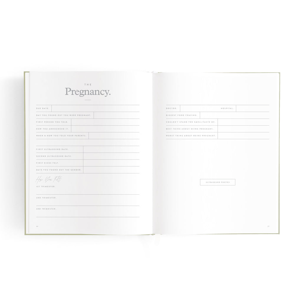 Fox & Fallow Mini Baby Book - Sage