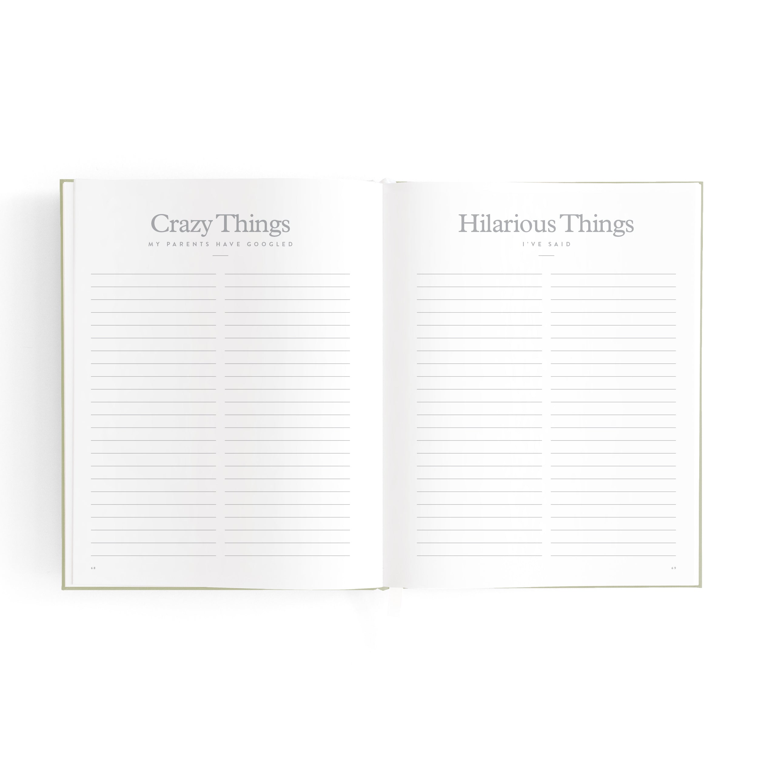 Fox & Fallow Mini Baby Book - Sage