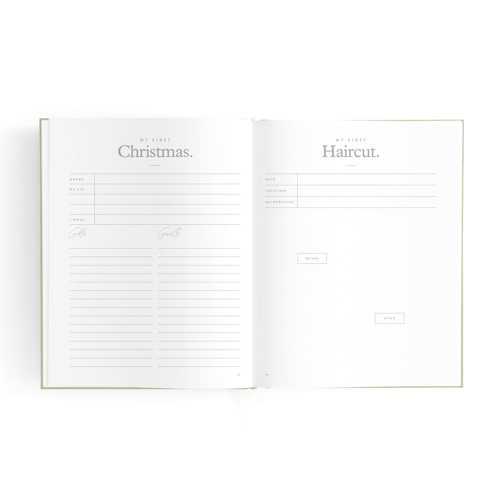 Fox & Fallow Mini Baby Book - Sage