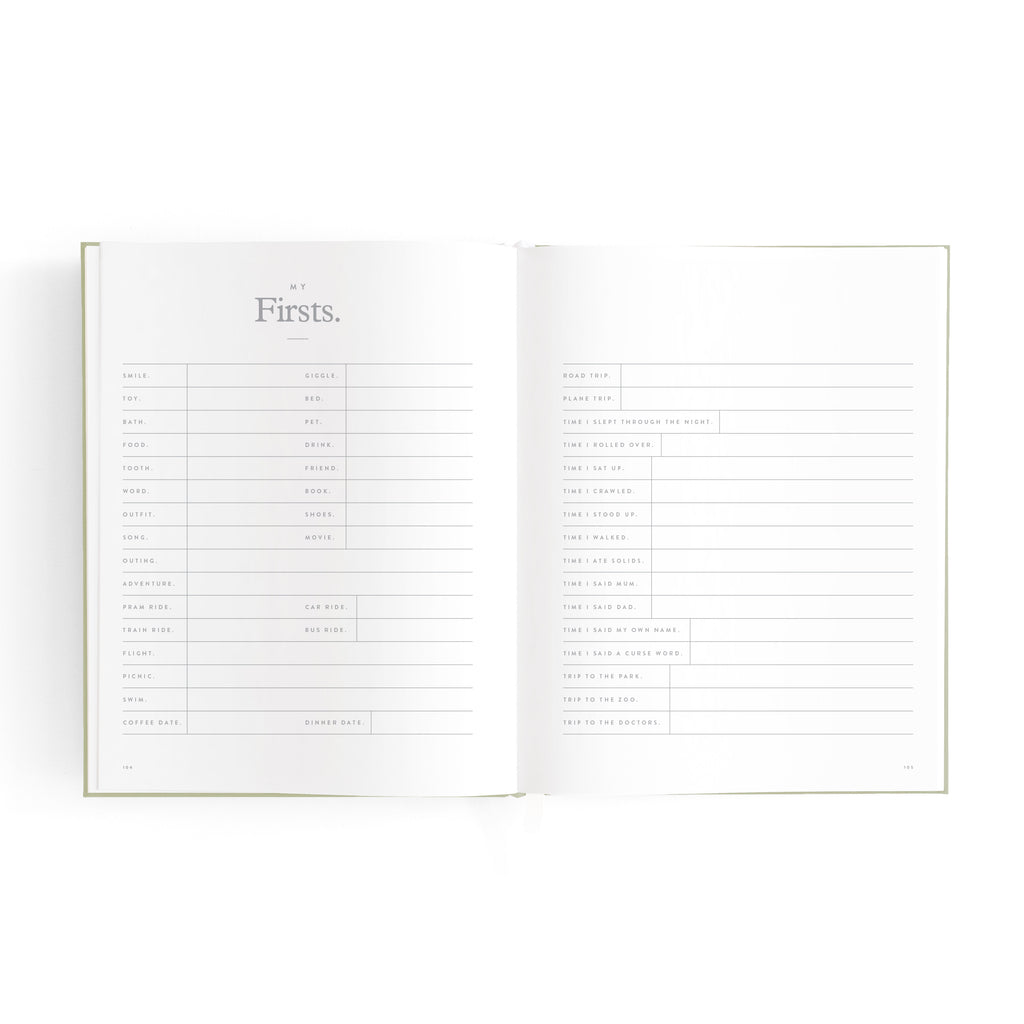 Fox & Fallow Mini Baby Book - Sage