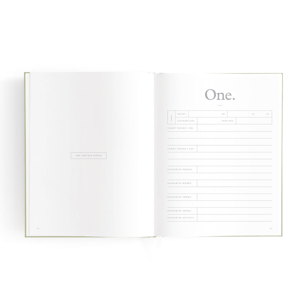 Fox & Fallow Mini Baby Book - Sage